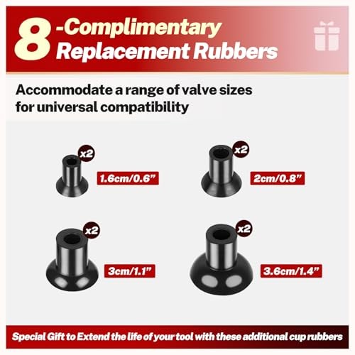 2PCS Valve Lapping Kit with 8 Suction Plates 4 Size, Valve Grinding Tool 2pcs