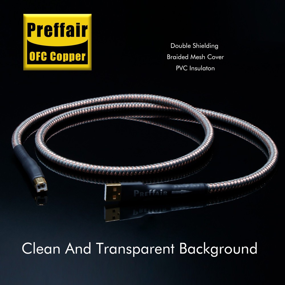 Type A-B USB2.0 Data Cord Gold Plated USB Cable Audio Sound Card DAC Decoder New