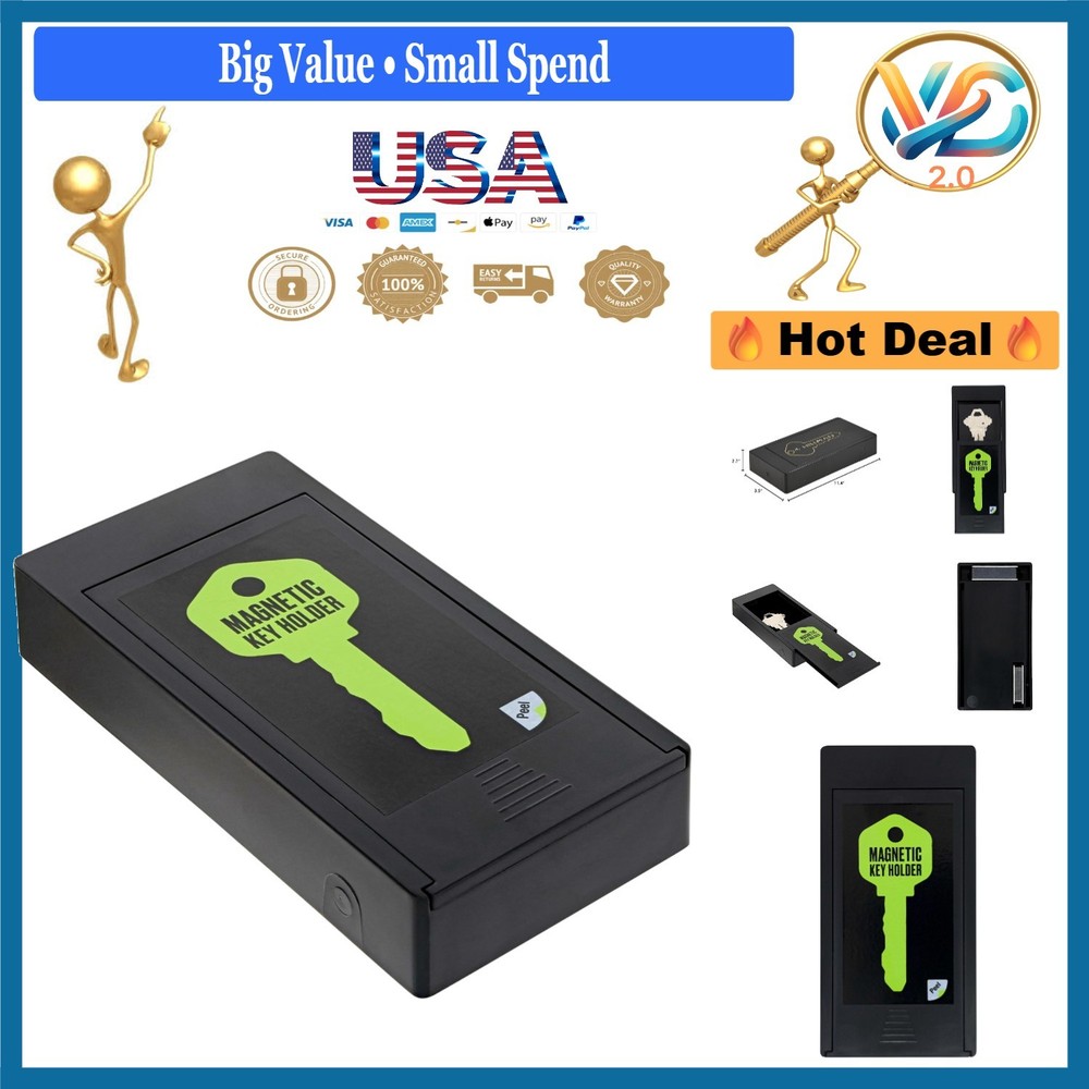 Large Plastic Magnetic Key Case Weatherproof for Car Toolbox Key Storage