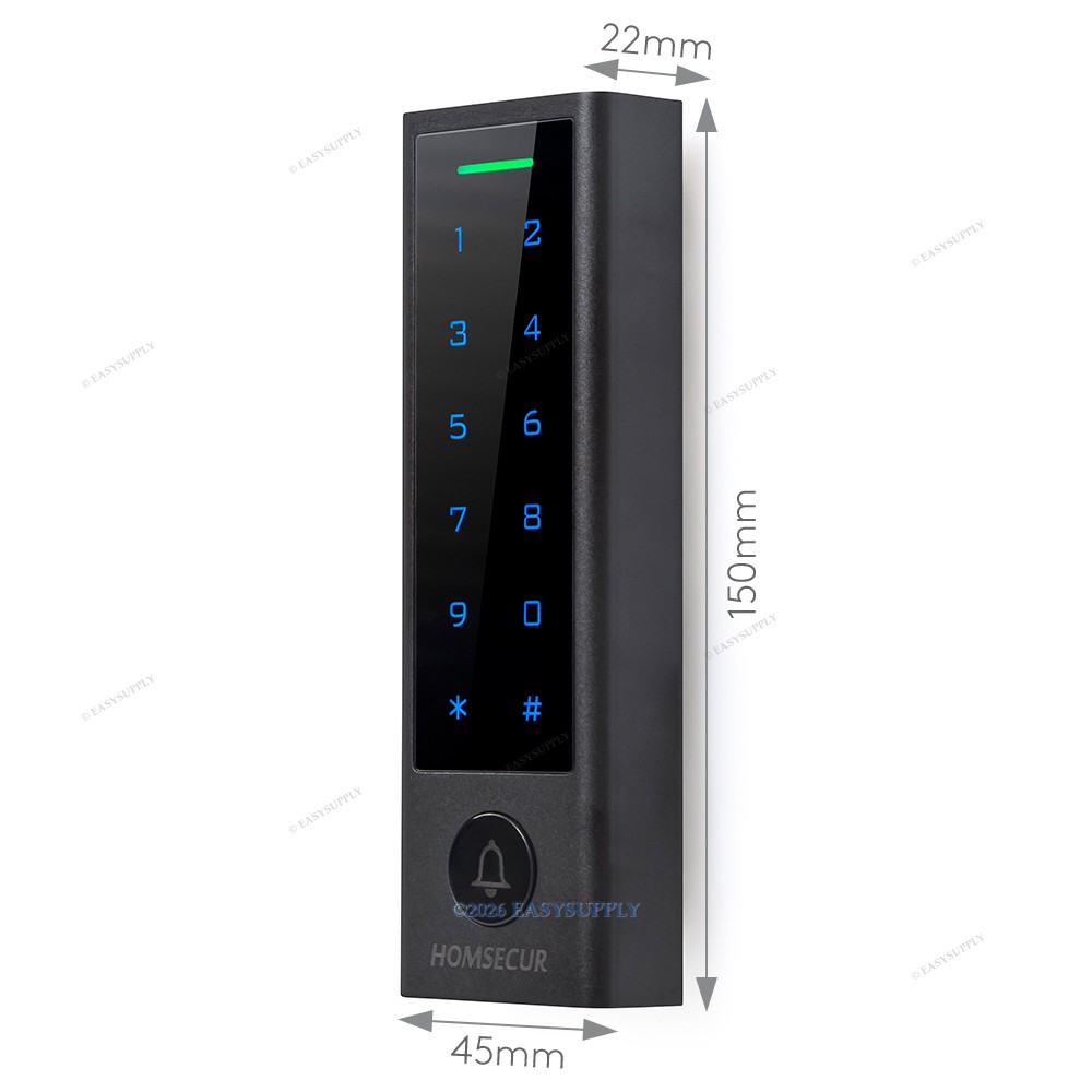 HOMSECUR Weatherproof WIFI RFID Access Control Set Lock APP Unlock