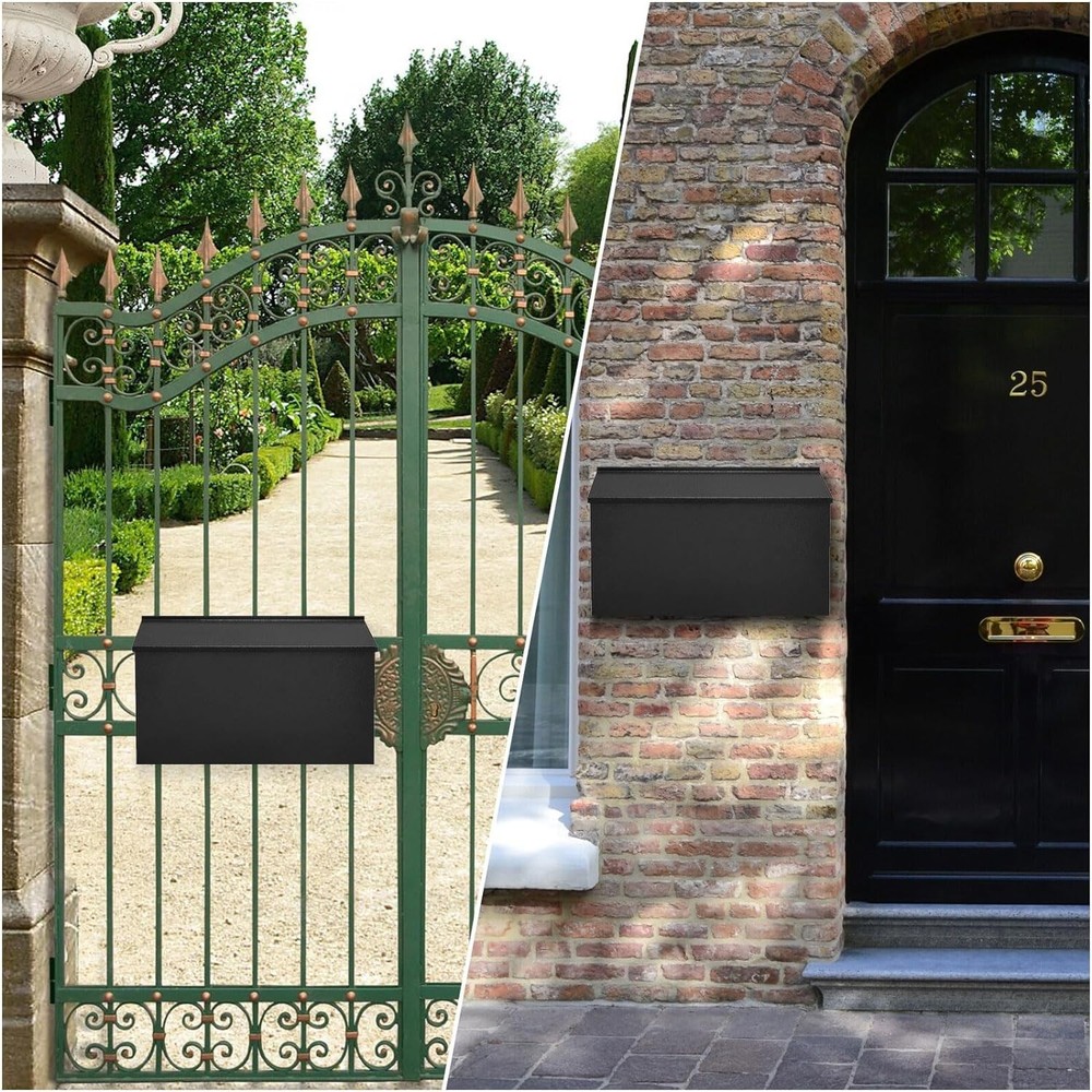 Locking Wall Mount Mailbox – Large Capacity with Key Lock for Ultimate Security