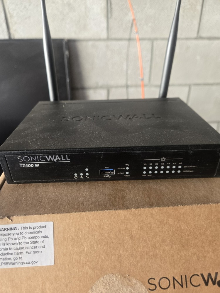 SonicWALL TZ400 W Enterprise Firewall VPN Device Network Security