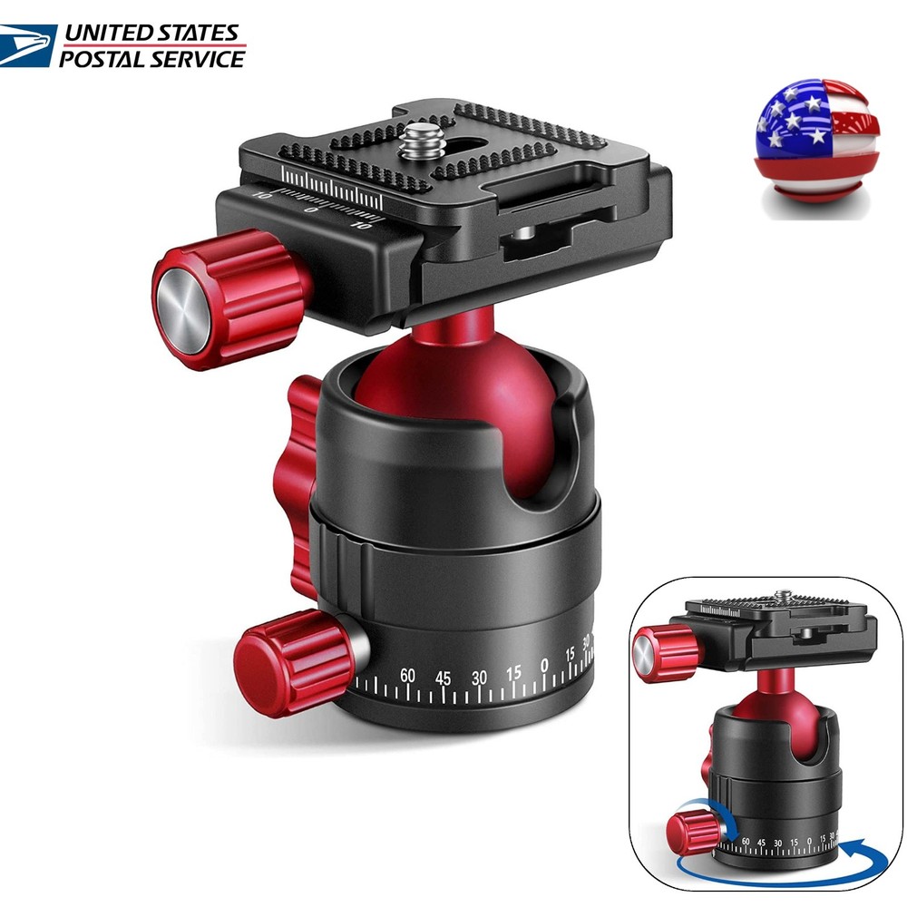 360° Rota Panoramic Ball Head Quick Release Plate for Tripod Stand Slider Camera