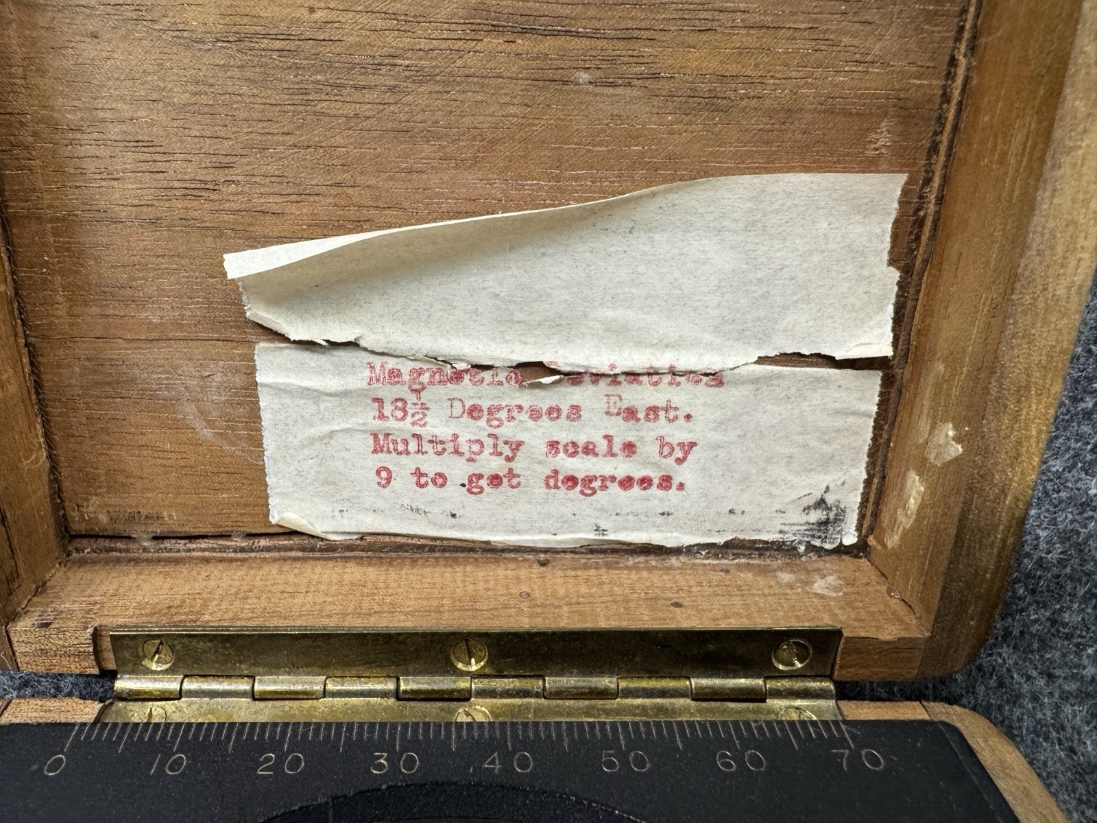 Antique Stoppani Engineering / Transit Compass in Wood Box