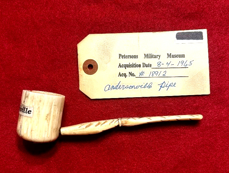 ORIGINAL RARE ANDERSONVILLE PRISON CIVIL WAR CARVED SMOKING PIPE PETERSON MUSEUM
