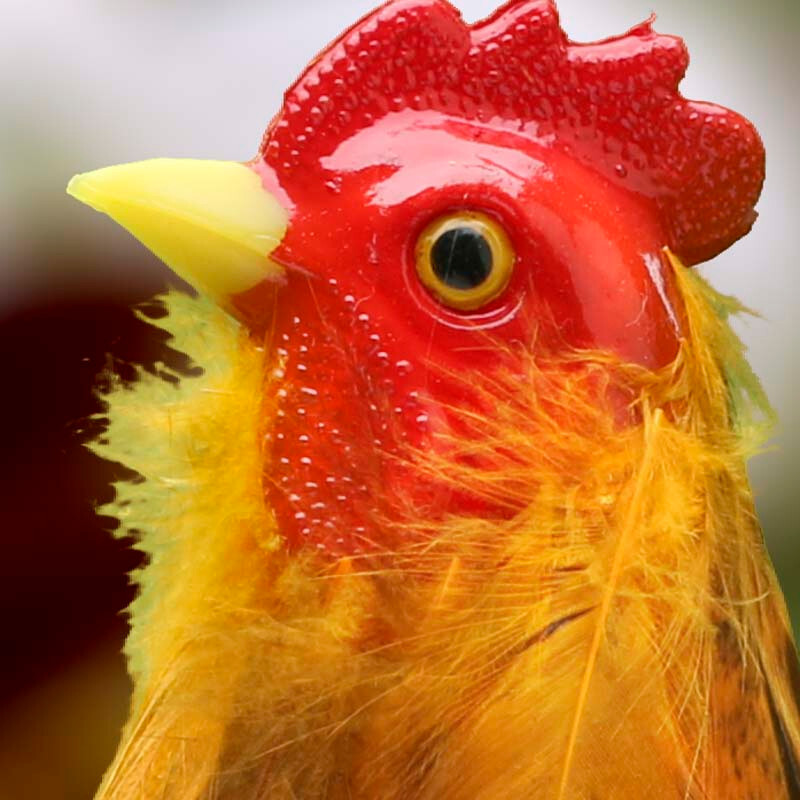 8" Artificial Lifelike Natural Feathered Hen Chicken