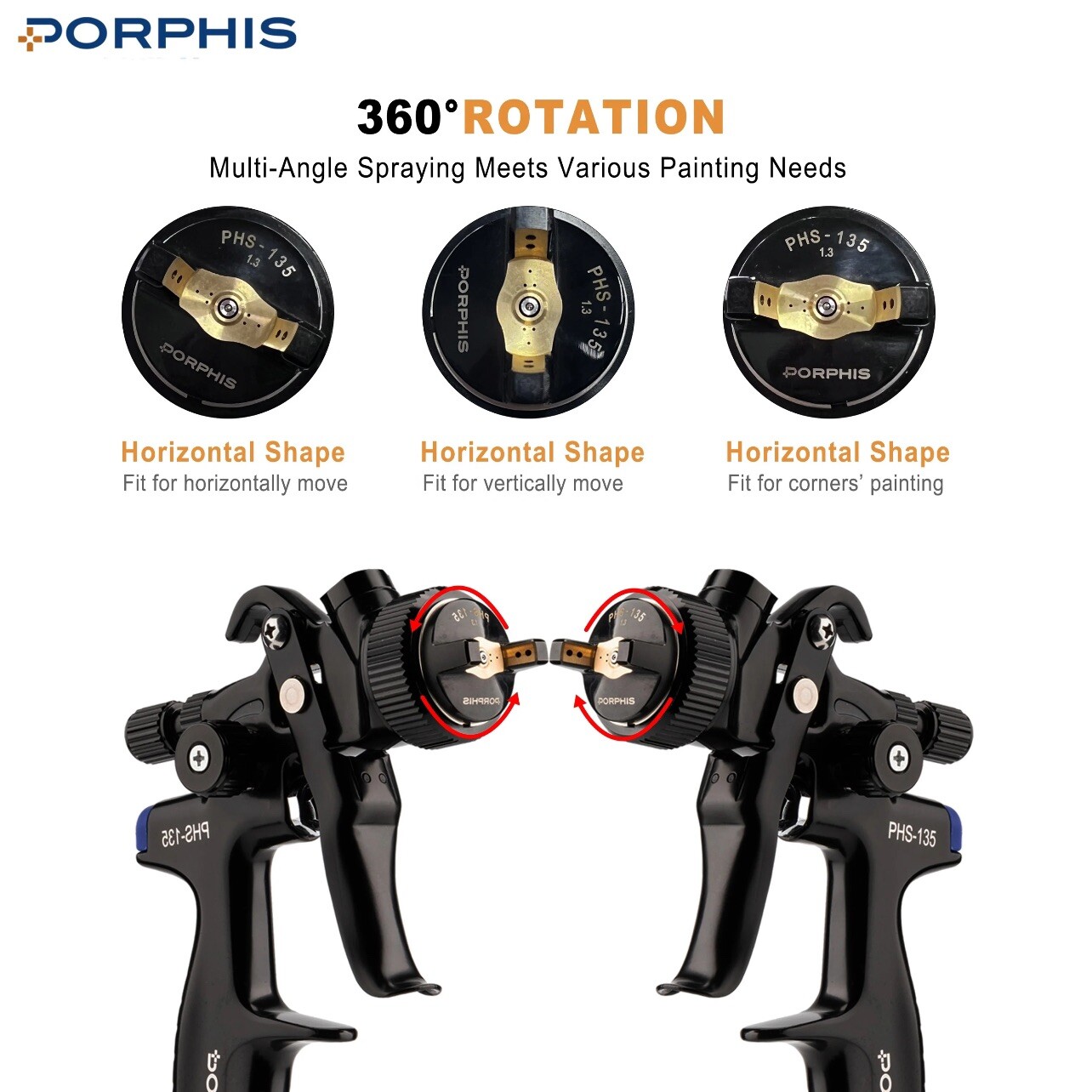 1.3 HVLP Professional Paint Gun/ PHS-135 SPRAY PAINT GUN