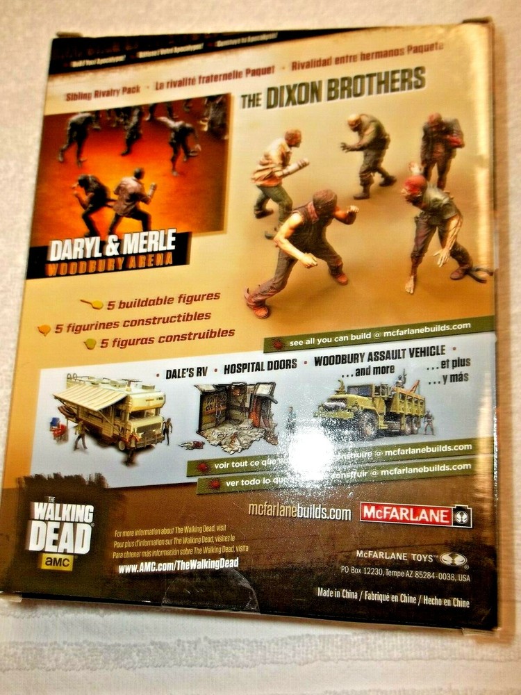 Walking Dead McFarlane Building Construction Set Woodbury Arena Pack NEW SEALED
