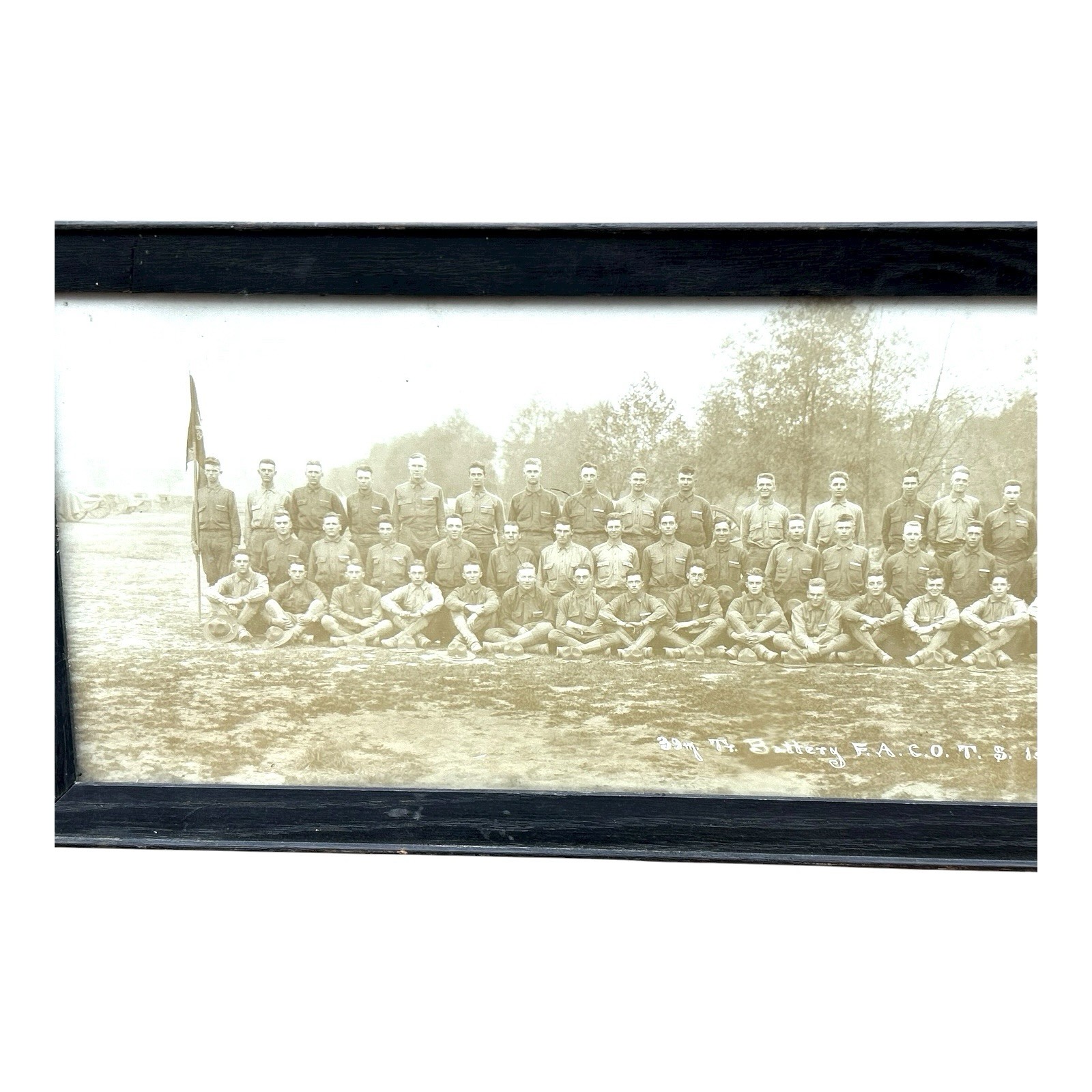 Antique WWI Panoramic Photo Camp Zachary Taylor Louisville KY - Framed Yard Long