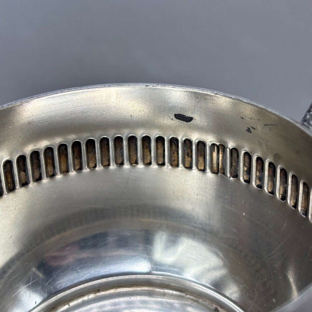 Viking Plate EP Copper Sugar Bowl Silverplate Double Handle Canada Vintage MCM