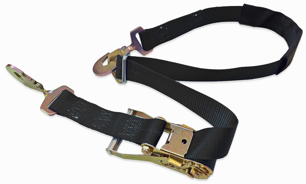 4 Pack - Axle Strap Tie-Down Ratchet Combo, Black
