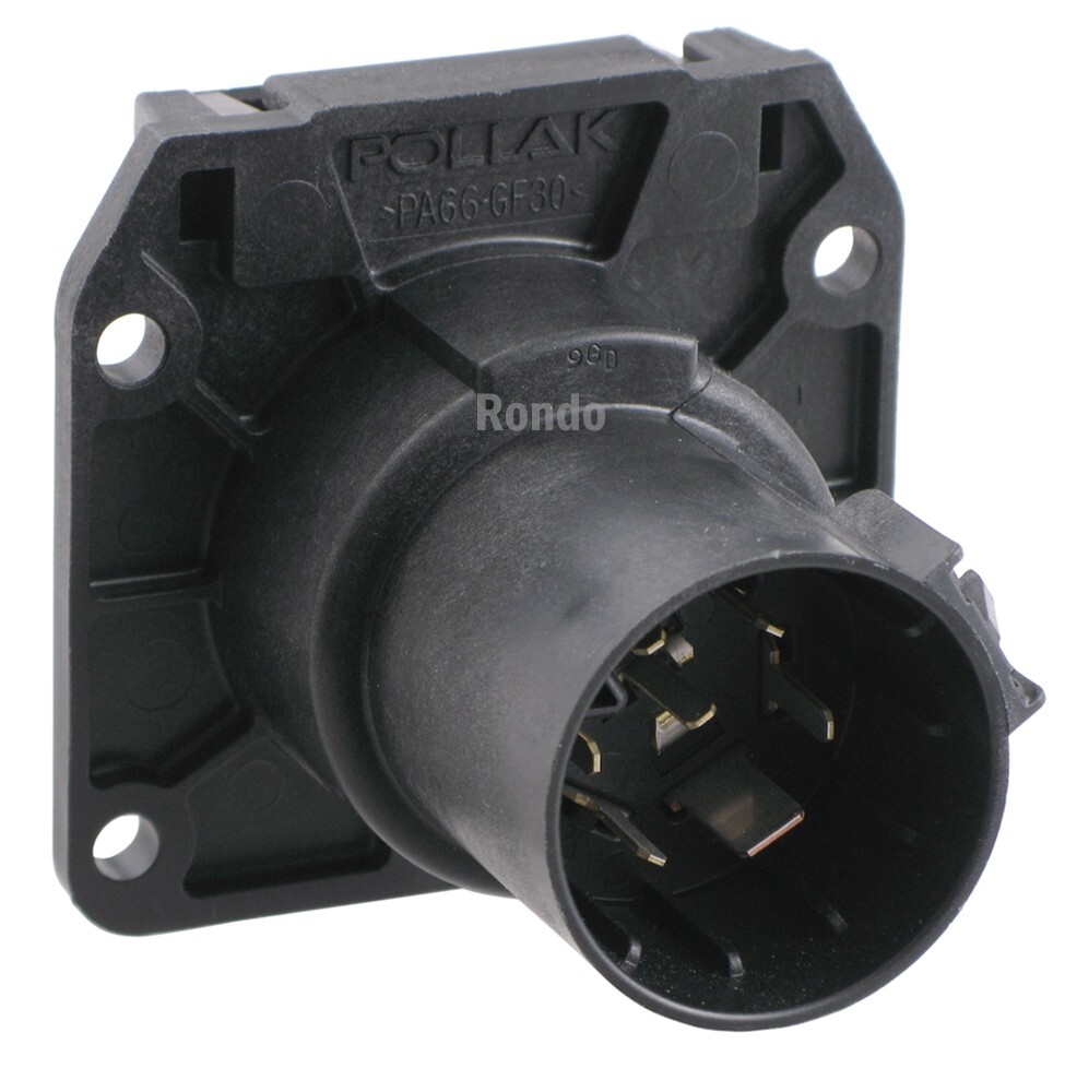 Pollak 7 way RV plug Vehicle side Light Plug Socket 7flat pin OEM