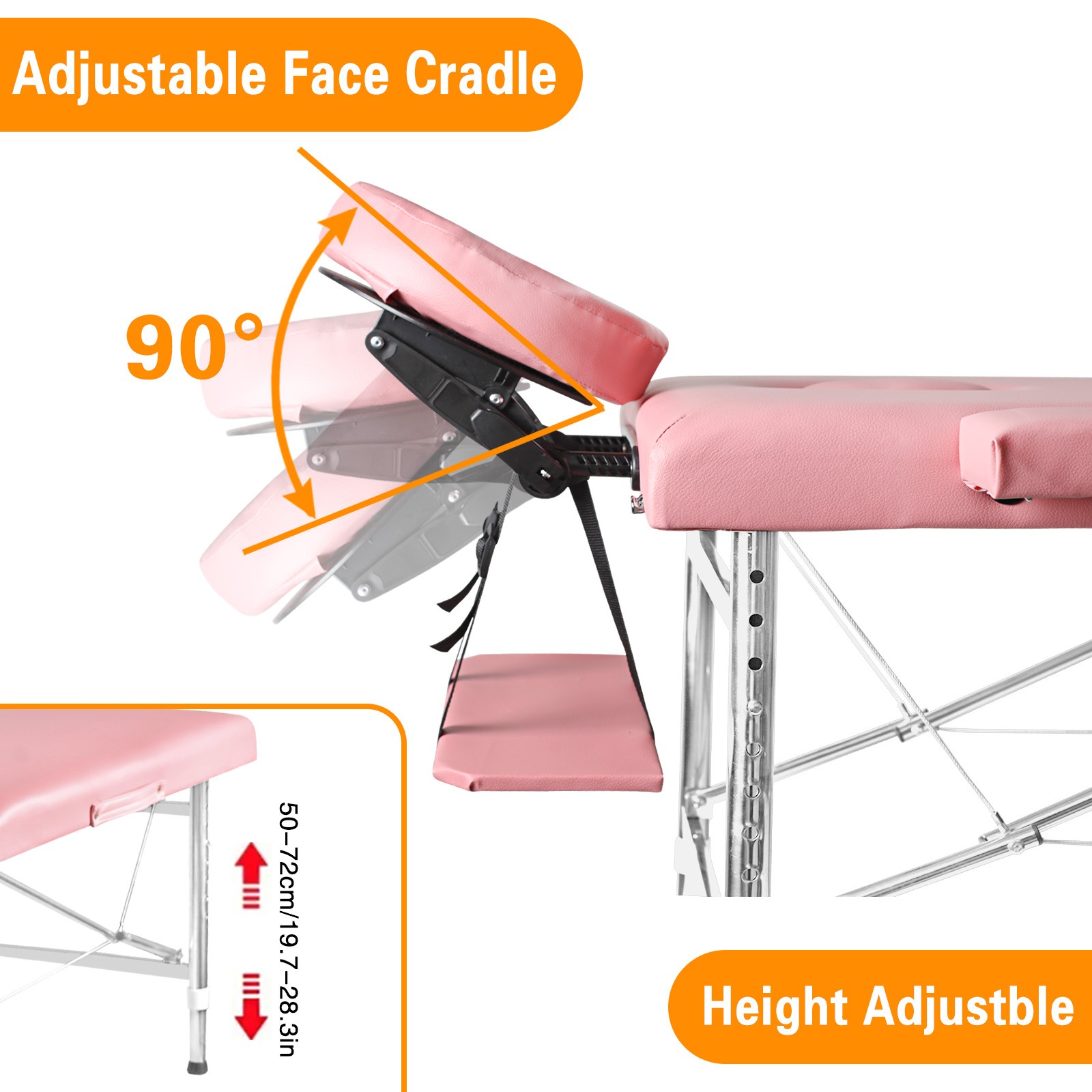 Massage Table Massage Bed 2 Fold Portable Massage Table 84" L x 30" W Spa Bed