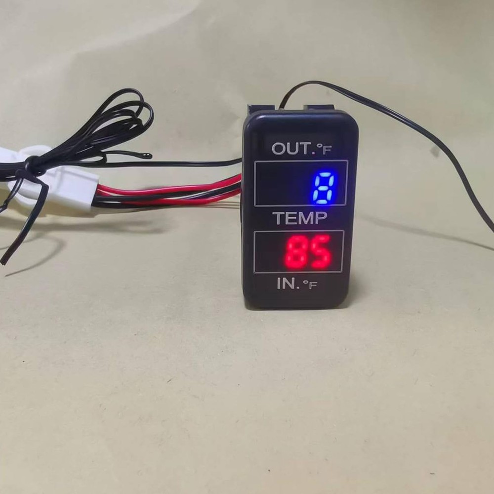 Car Internal and External Temperature Fahrenheit (Type B), Black