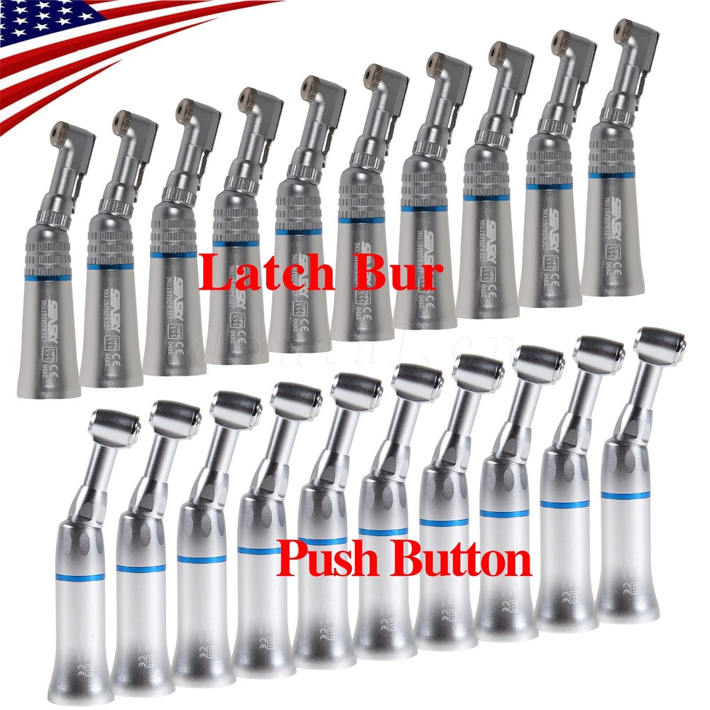 NSK Style Dental Slow Low Speed Handpiece Contra Angle Push Button/Latch E-type