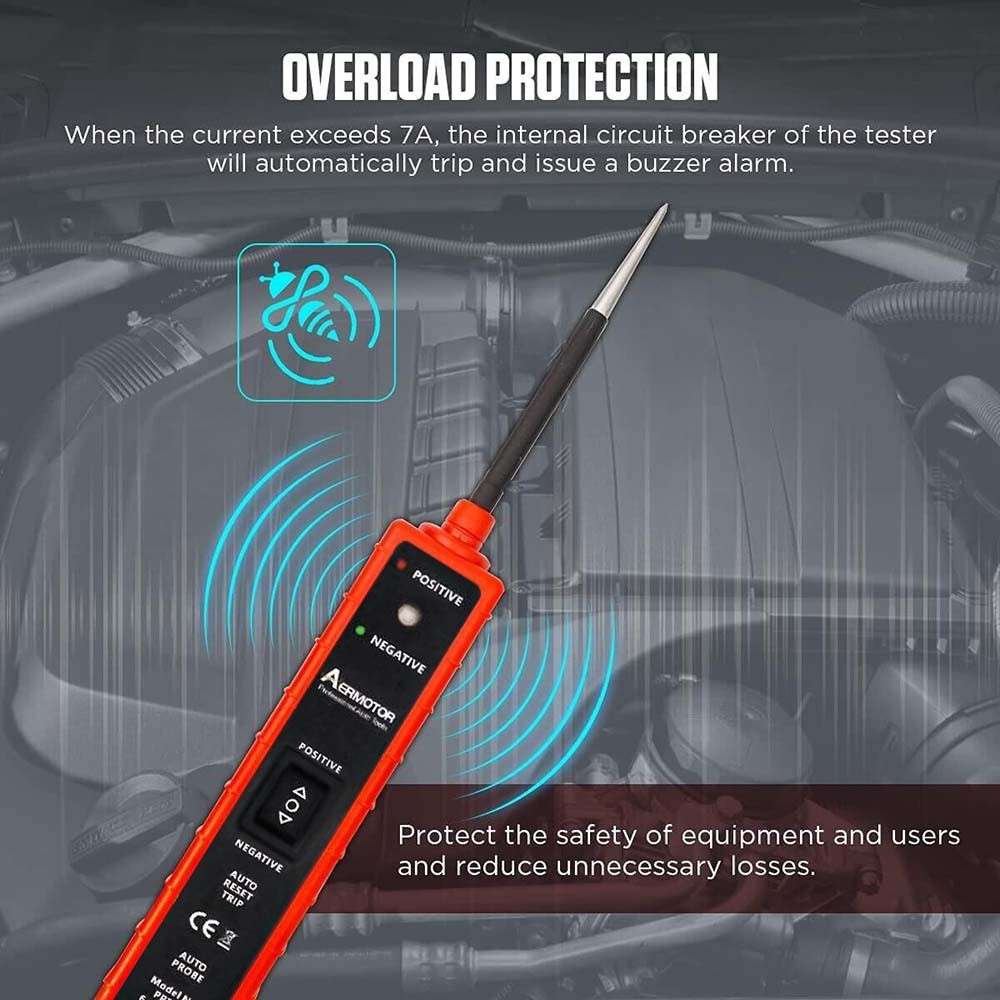 AERMOTOR Digital Automotive Power Probe Circuit Electrical Tester Device System