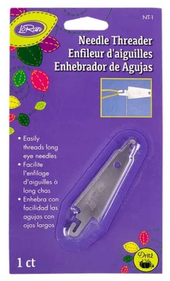 Silver Needle Threader For Long Eye Needles Embroidery Tapestry Chenille 1 Ct