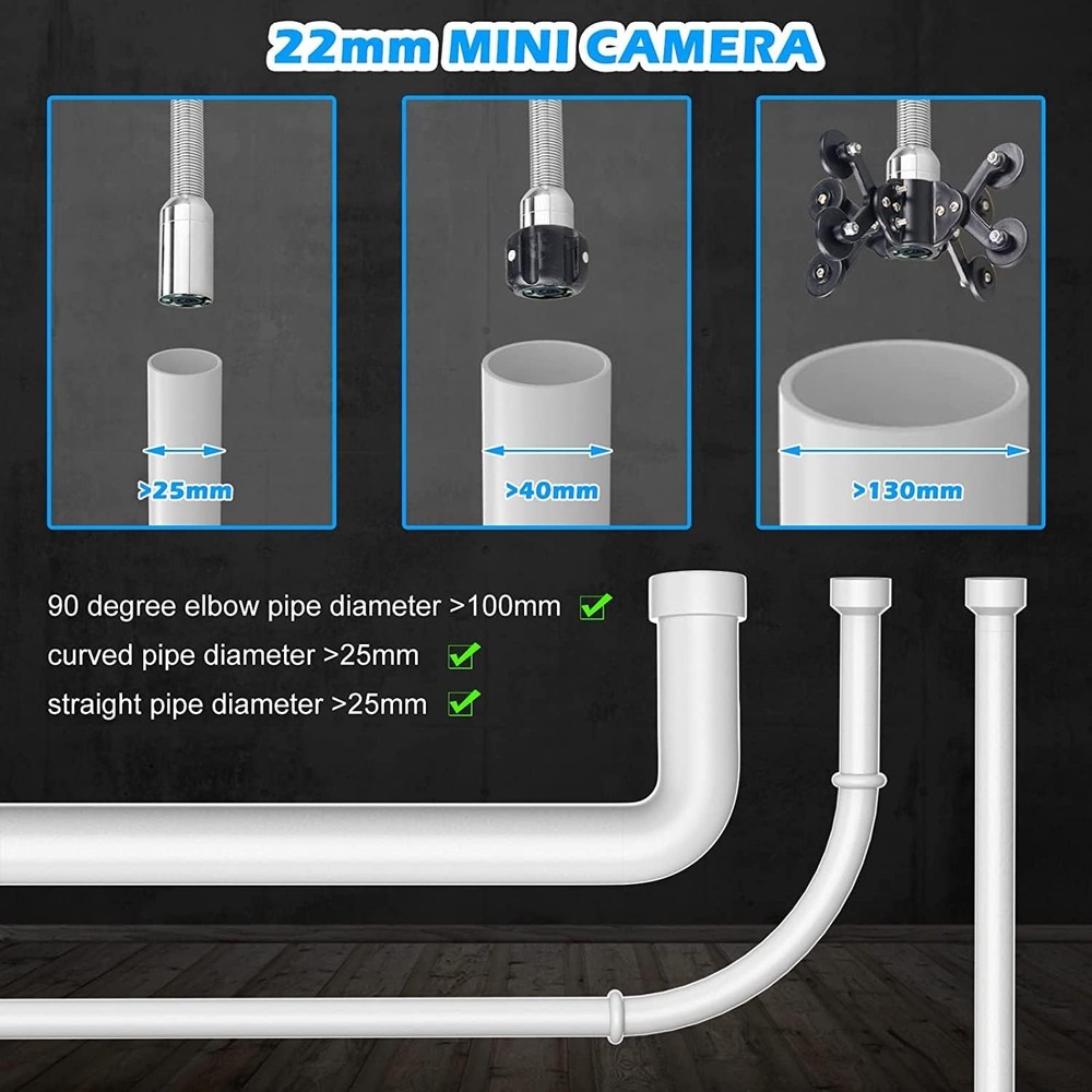 9" Color Screen Sewer Camera 165FT Drain Pipe Borescope w/ 512Hz Transmitter
