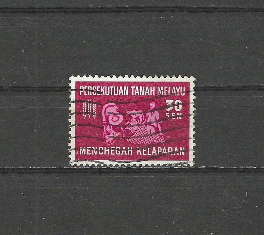 MALAYA , SELANGOR , 1963 , 30s STAMP  , PERF , USED