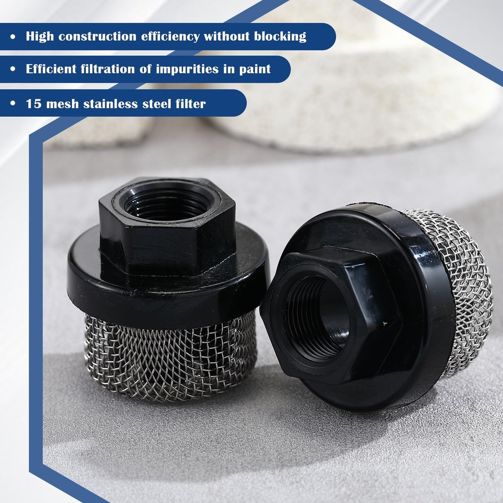Nuanchu 2 Pcs Hose Inlet Strainer Filter Suction 3/4, Inner Diameter