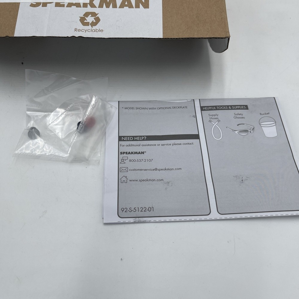 Speakman S-5122 Easy-Push 0.5 GPM Deck Mounted Single Handle Chrome