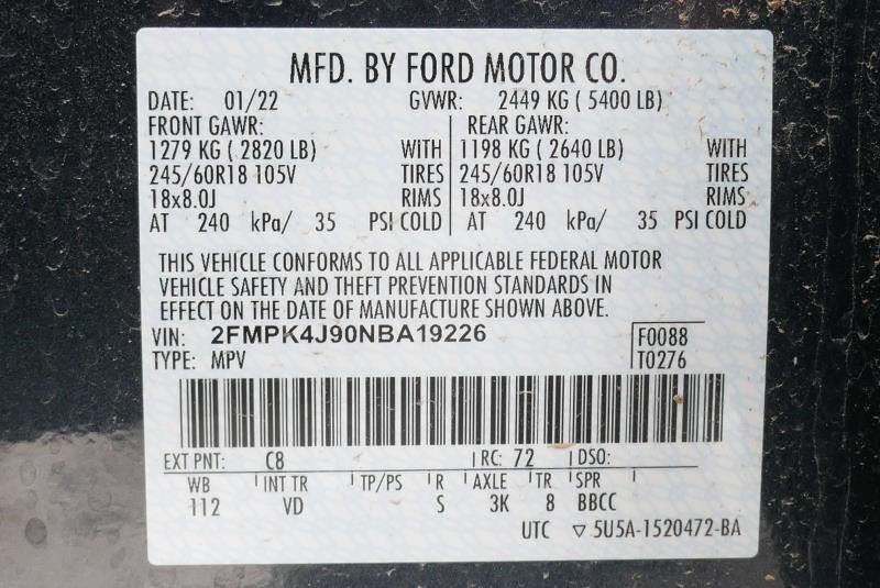 Front Camera Windshield Mounted Fits 19-20 EDGE 1729098