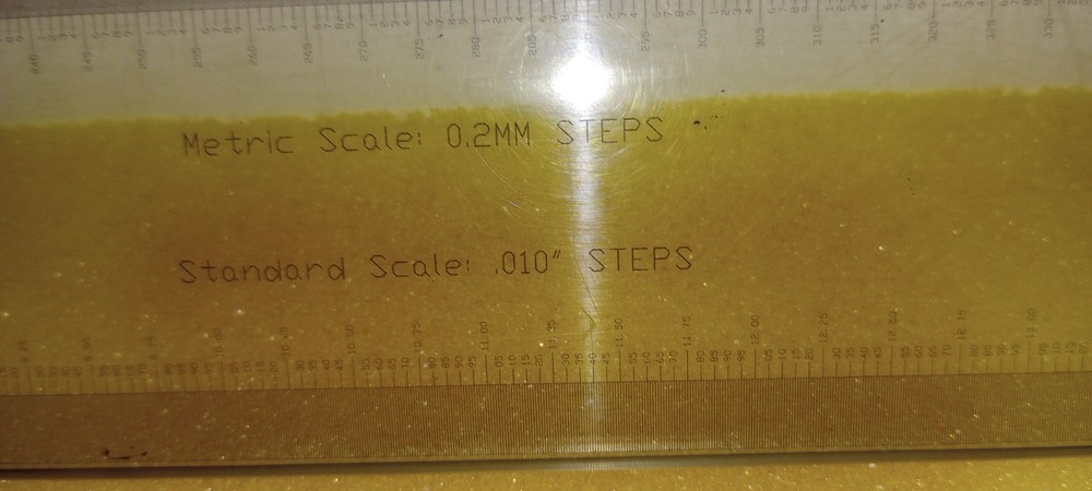 Visual Precision inc Hand Held scale + knobs metric scale 0.2mm steps Std .010"