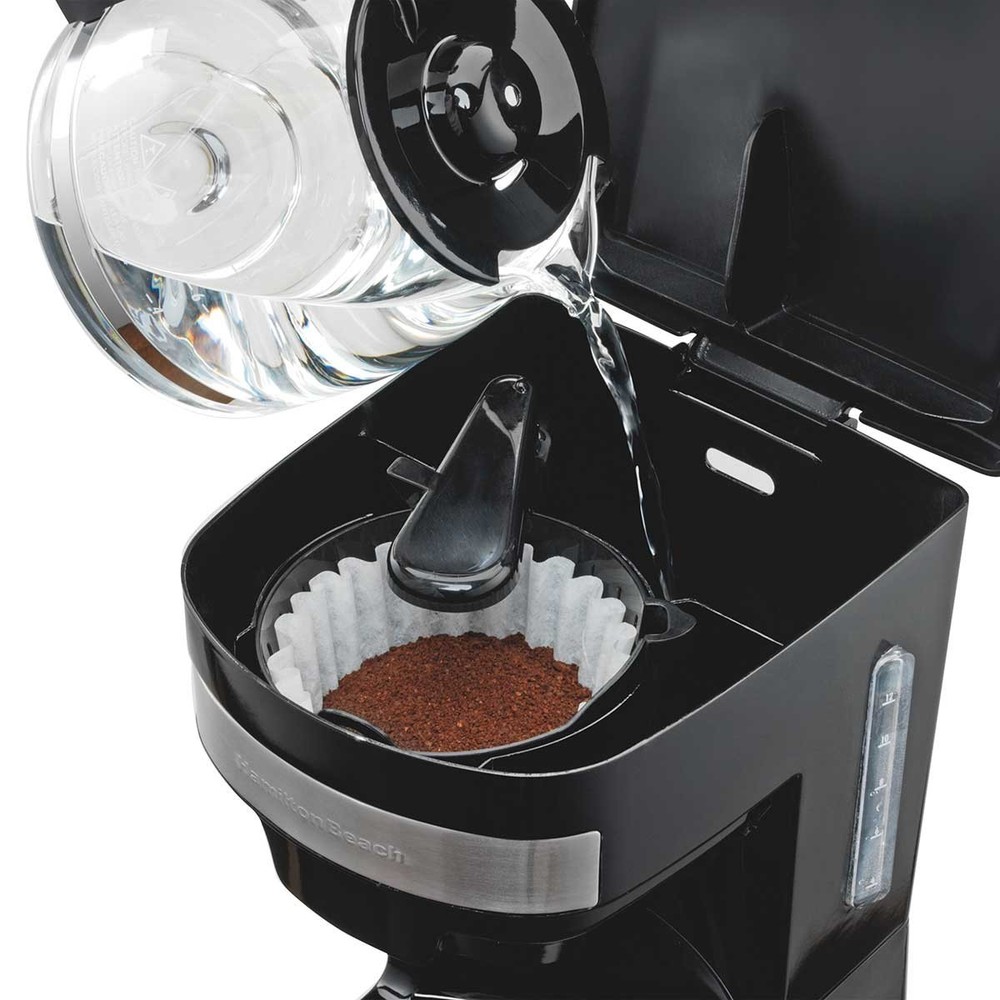 Hamilton Beach 46290 Programmable 12 Cup Coffee Maker Drip Brew Pause Black