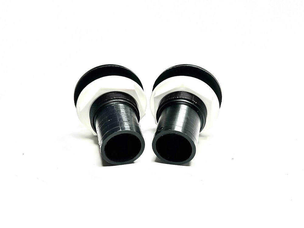 TH Marine TH-1500-DP, Thru Hull, 1 1/2in, Black, Plastic, NEW, 2 Pack