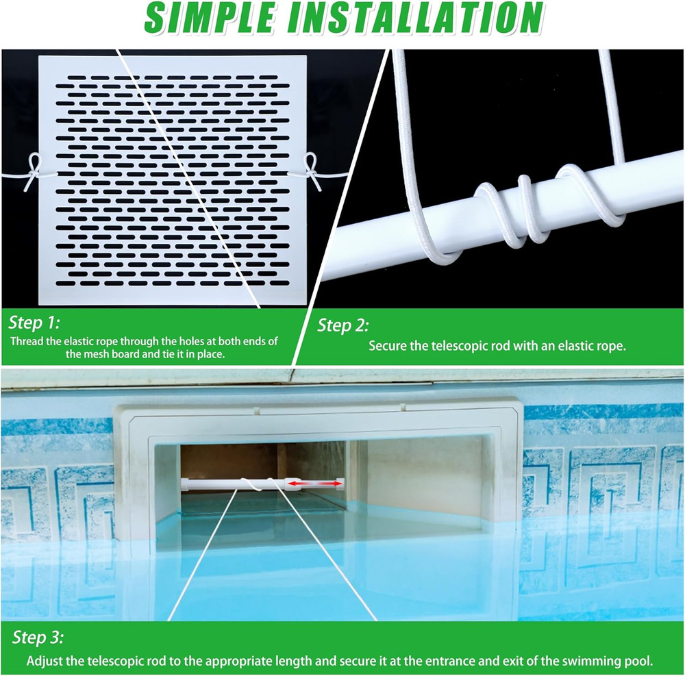 Skimmer Guard Kit Pool Skimmer Net Leaf Skimmer Catcher Shield Protective Spring