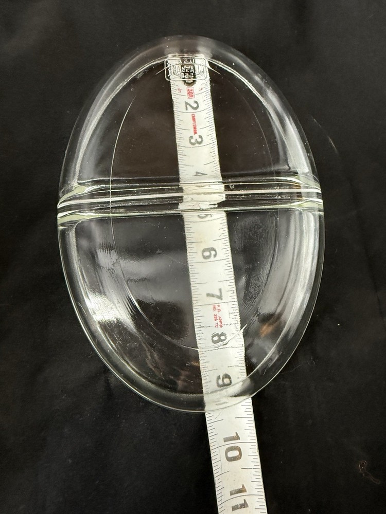 Crescent Silverware Co. Silverplate Split Serving Dish Covered W/ Glasbake
