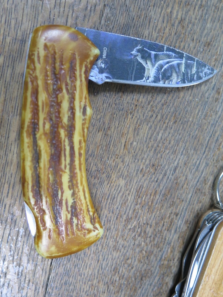 5 Assorted Multi-tool Knifes Bundle Kobalt Names Wood Plastic