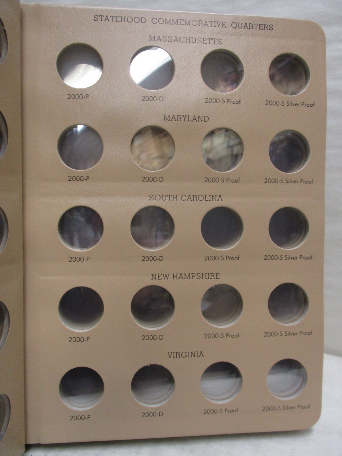 Dansco Coin Album #8143 Washington Statehood Quarters 1999-2003 w Proofs (P D S)