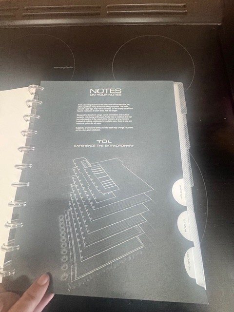 NEW TUL Custom Note-Taking System Discbound Leather Notebook, Letter Sz, Black