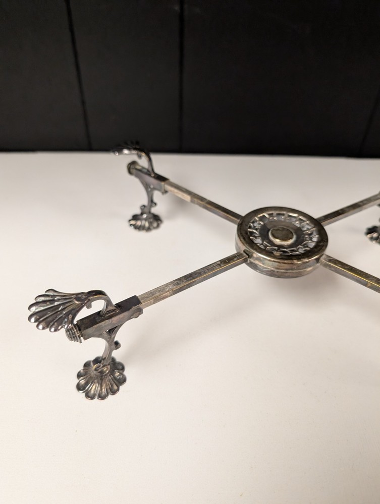 Israel Freeman & Sons IFS Ltd Sheffield Silver Trivet Cross Adjustable