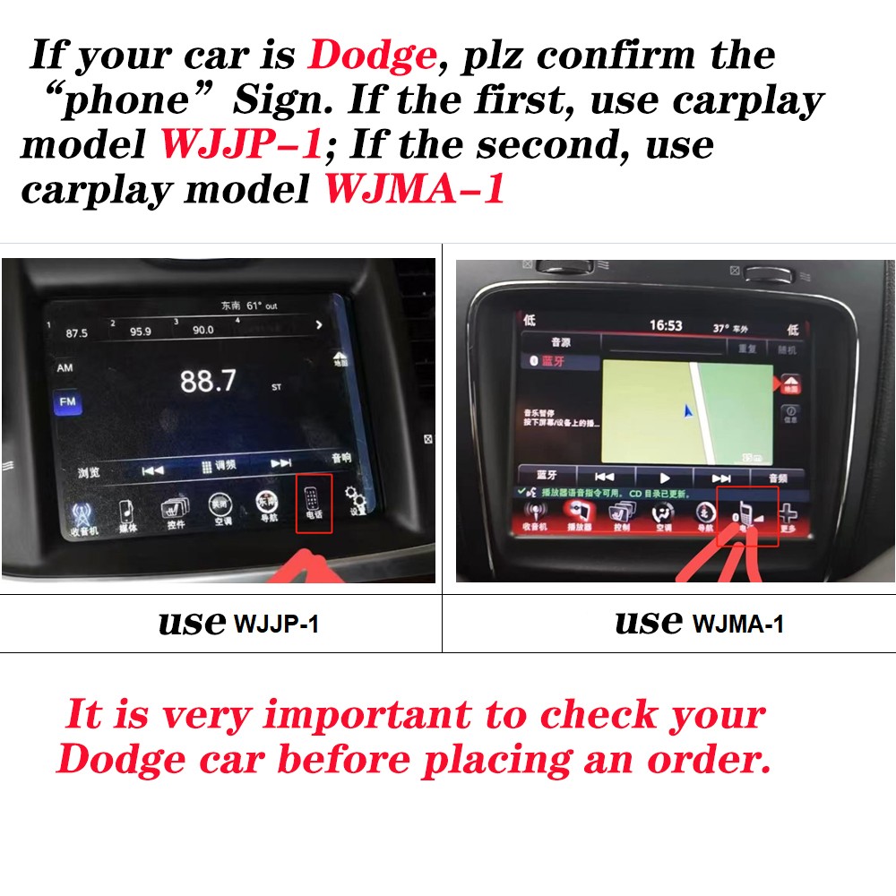 For Maserati/Dodge Wireless Carplay, Android Auto Retrofit Kit Decoder USA 2025