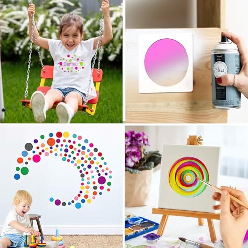 8PCS Large Circle Stencil, Large to Small Different Sizes Circle Templates for