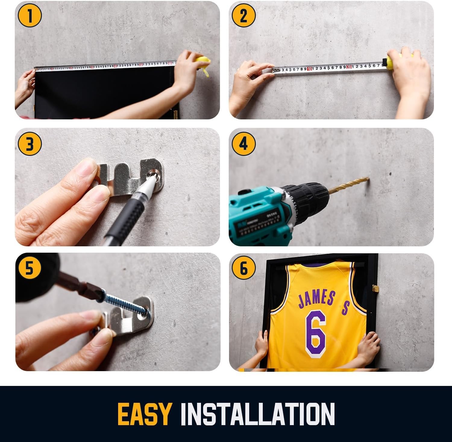 Jersey Frame Display Case ,Jersey Shadow Box with 98% UV Protective Acrylic D...