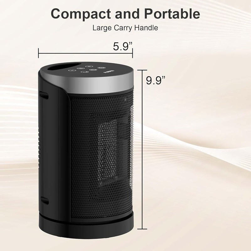 Portable Space Heater Fast Heating Remote Control Oscillation Safety Features US