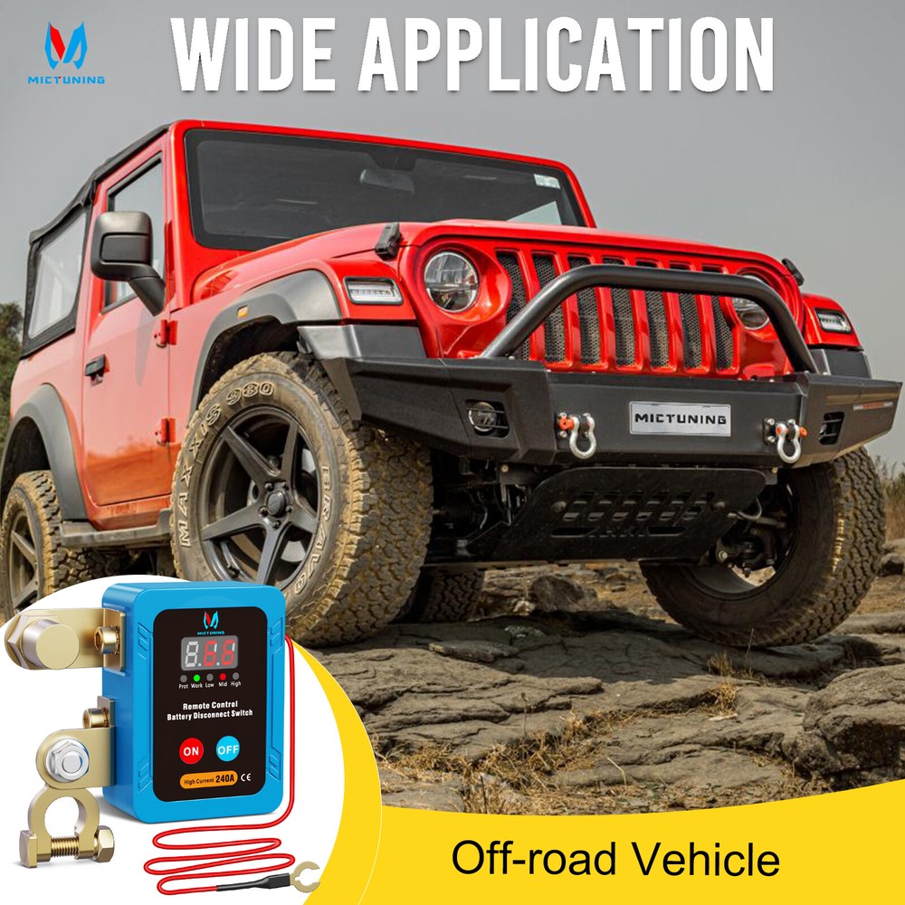 240A Remote Battery Disconnect Kill Switch LED Digital Display Anti-Theft Switch