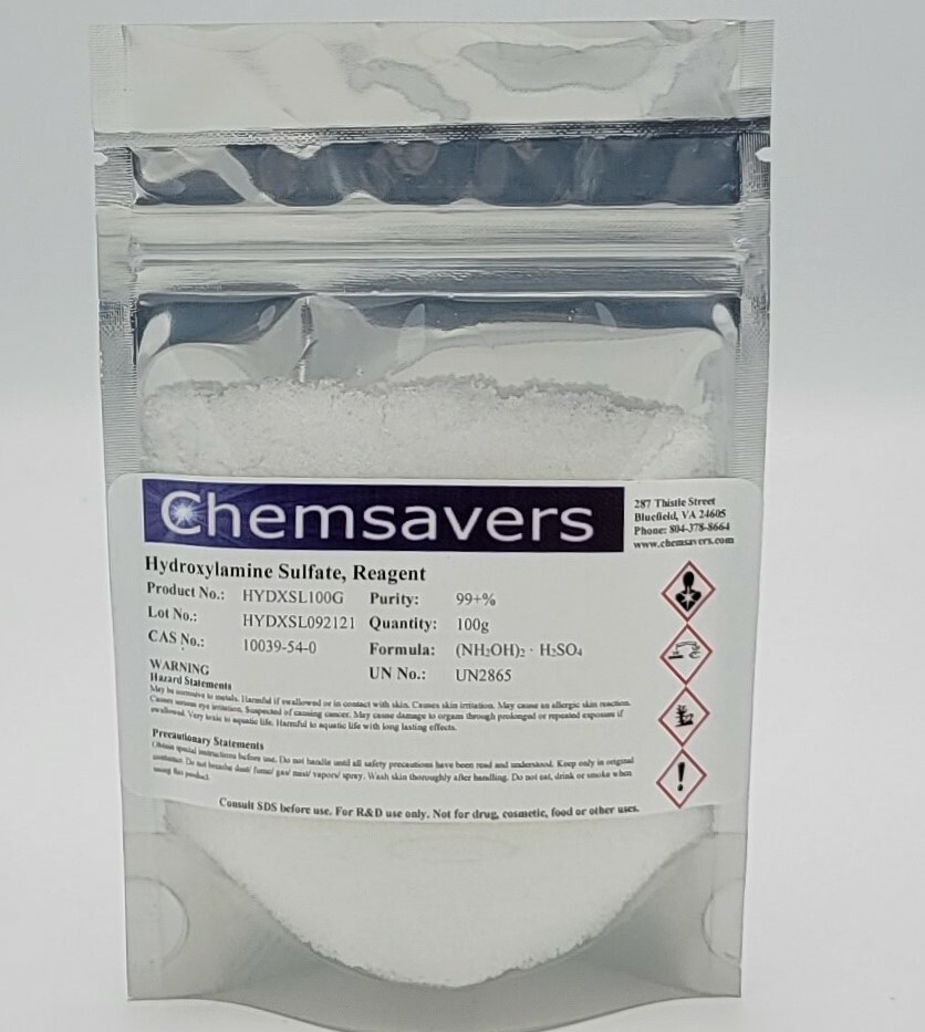 Hydroxylamine Sulfate, Reagent, 99+%, 100g