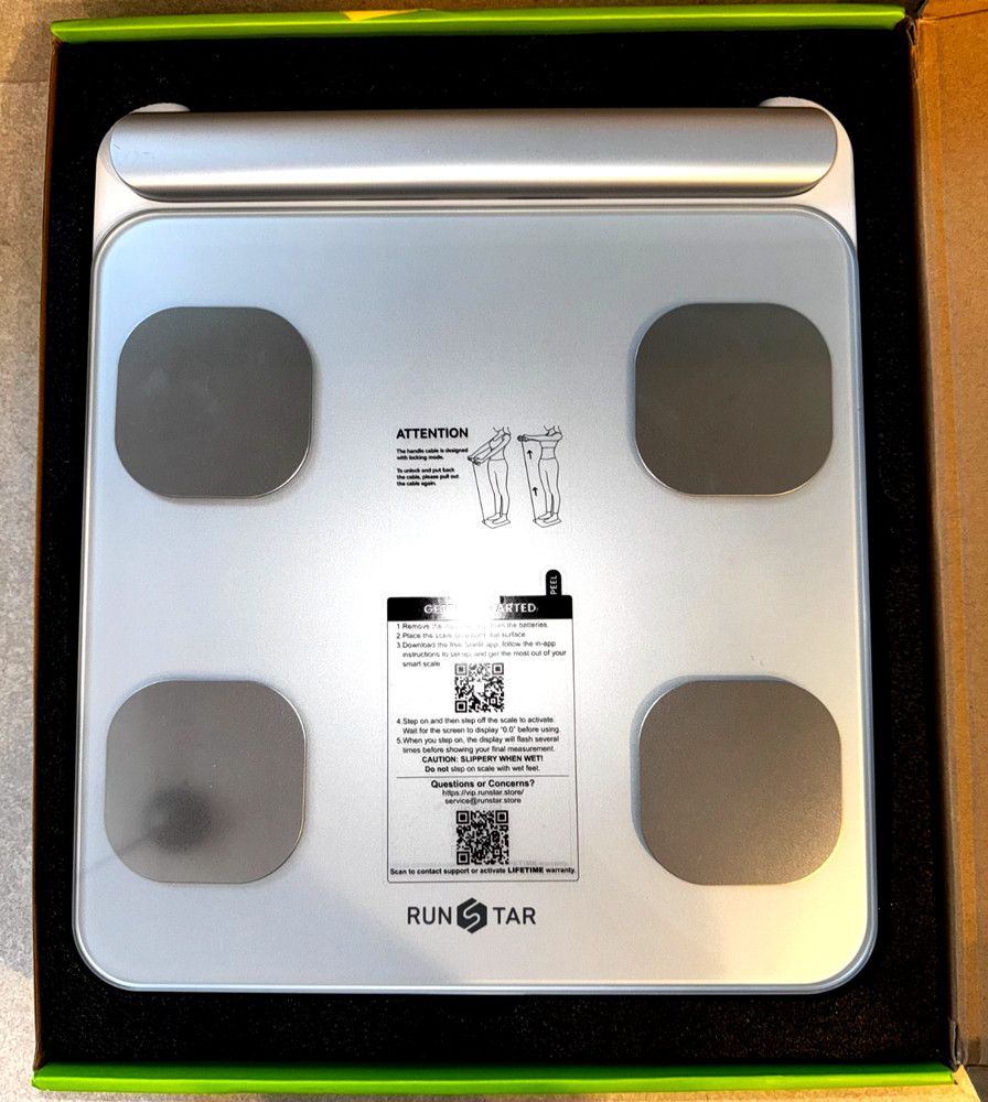 New! RunStar Advanced Body Comp Smart Scale, Full Body Scan 28 Components