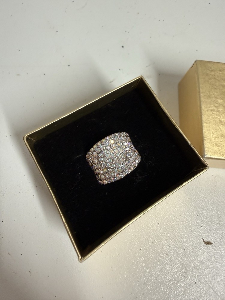 Margot Townsend Crystal Rhinestone Statement Ring New With Tag Box