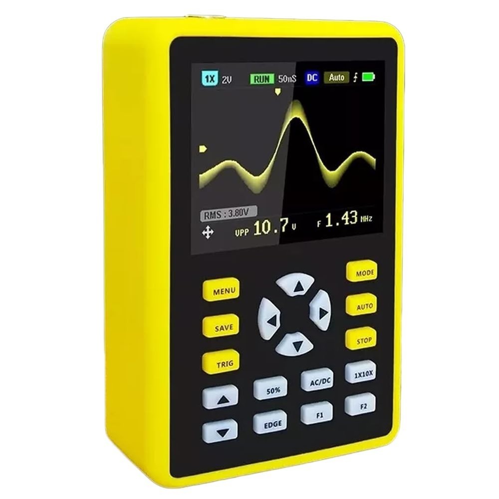 Handheld Oscilloscope for Voltage and Frequency Measurement with Compact Design