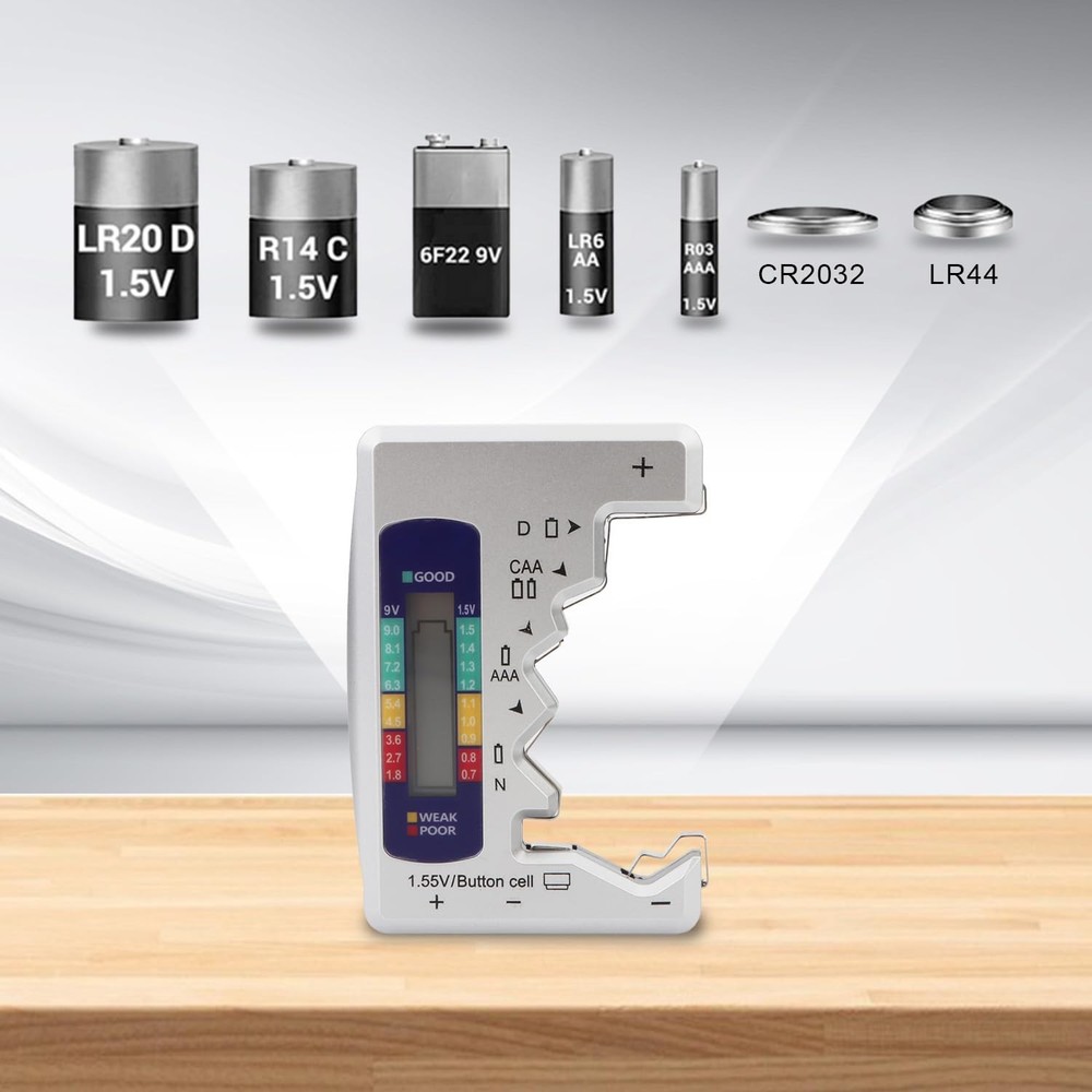 Battery Tester, Digital Universal Batteries Checker, Multi Purpose Small Batt