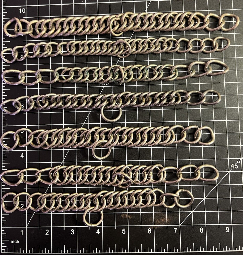 English Double Link Curb Bit  Chains, Various Sizes