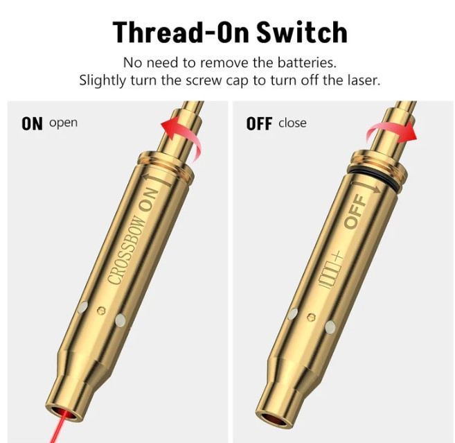 Crossbow Red Laser Bore Sight with On/Off Switch