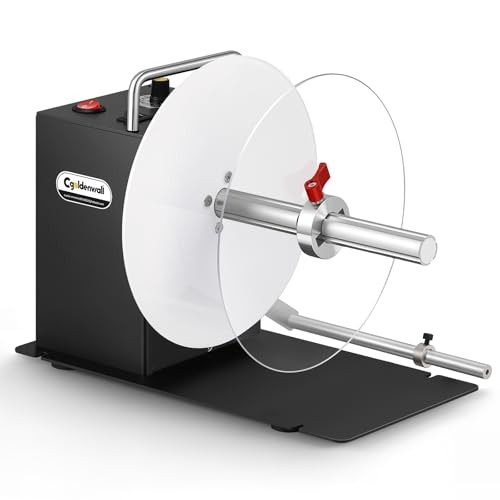 Upgraded Automatic Label Rewinder, Larger Label Width 7.08" Diameter 8.78",