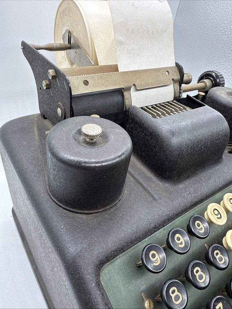 Vintage 1925 Burroughs Portable Adding Machine Register Keys Lever Work