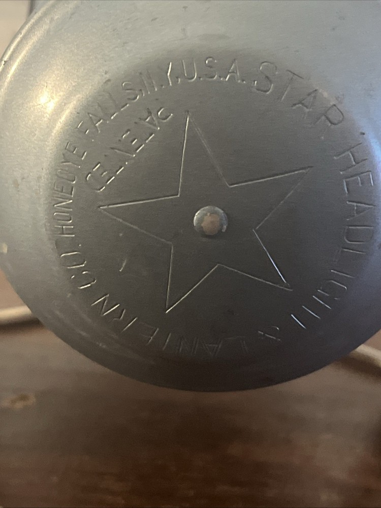 Vtg Blue Star Headlight Lantern Co Flashlight Lamp Untested No Battery To Test